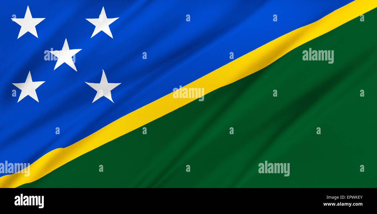 Drapeau des Îles Salomon Banque D'Images