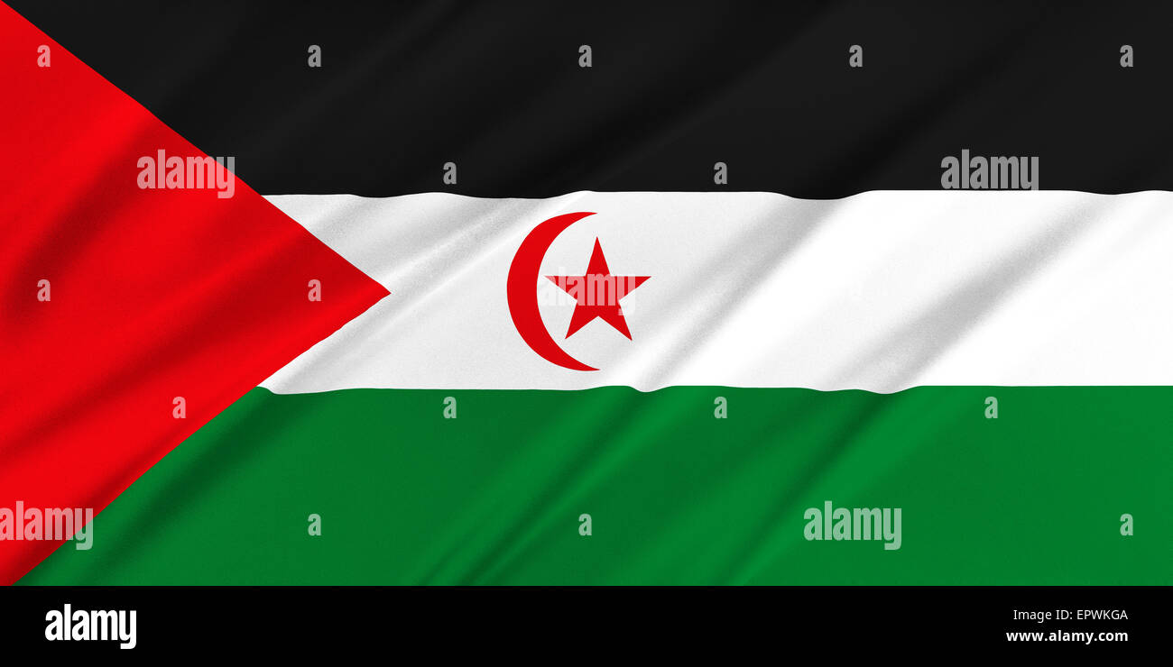 Drapeau du Sahara Occidental Banque D'Images
