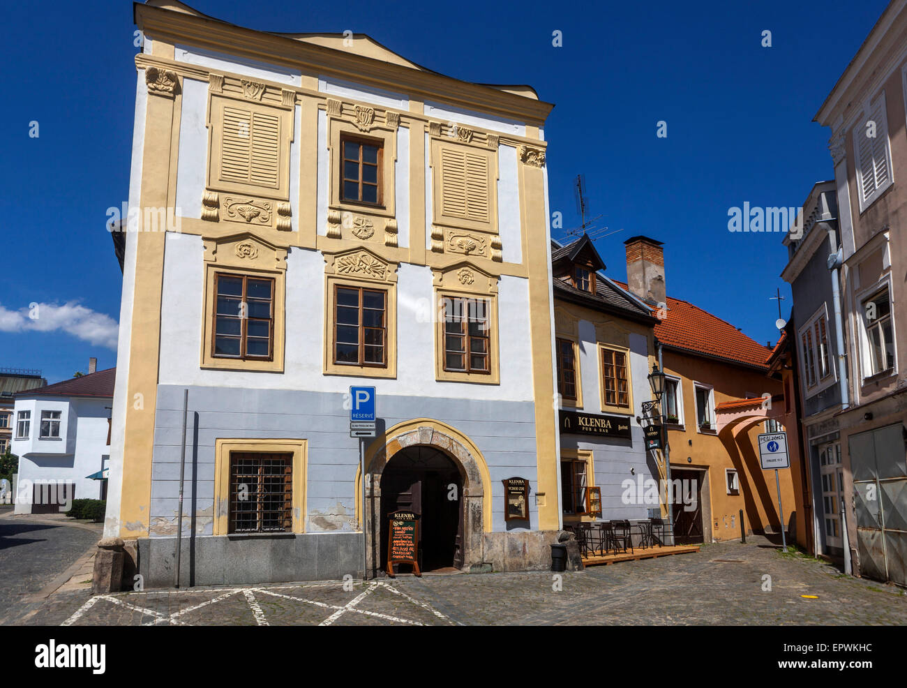 Vieille ville historique de Jindrichuv Hradec, Bohême du Sud, République tchèque Europe Banque D'Images