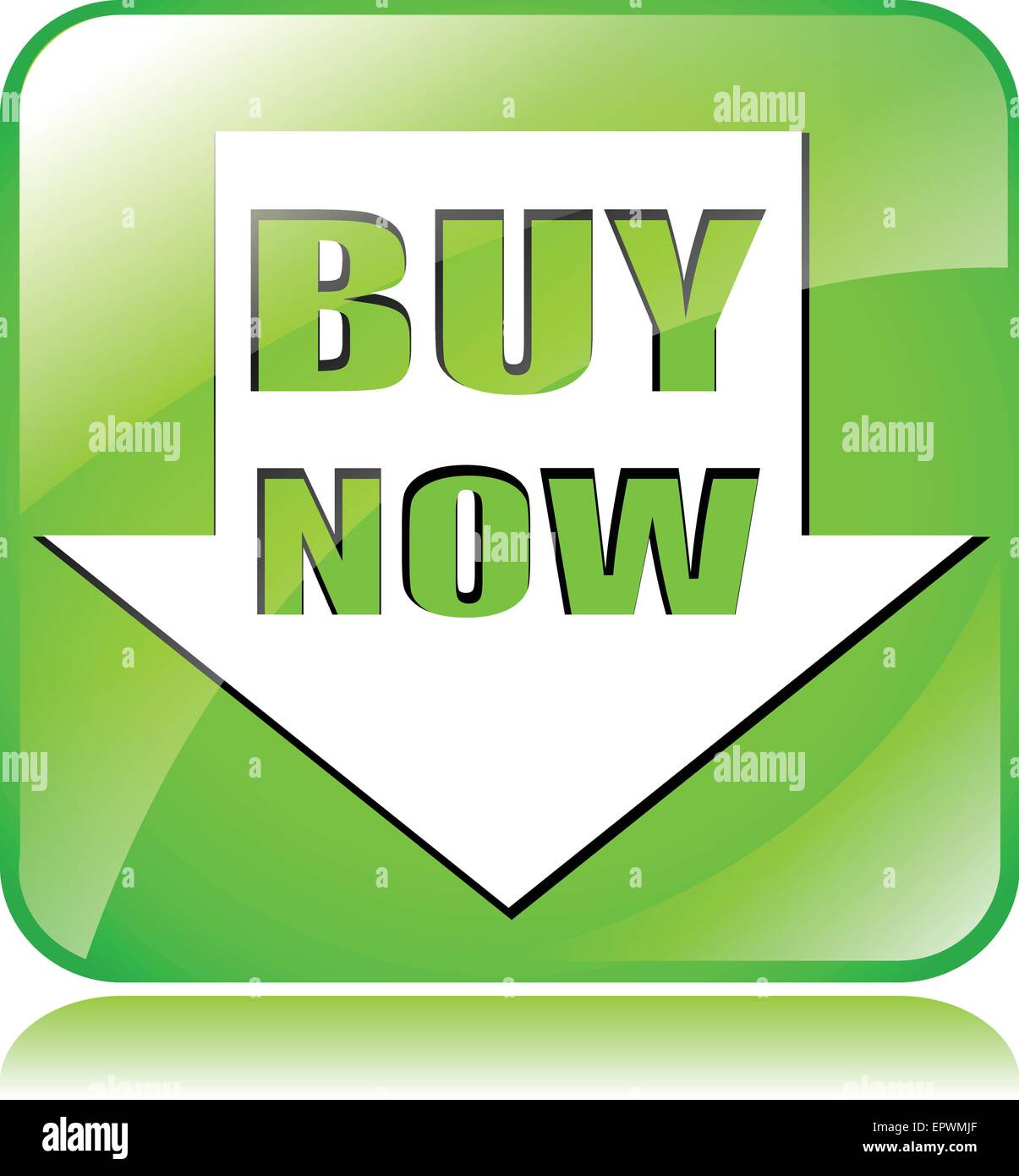 Illustration de green achetez icône sur fond blanc Illustration de Vecteur