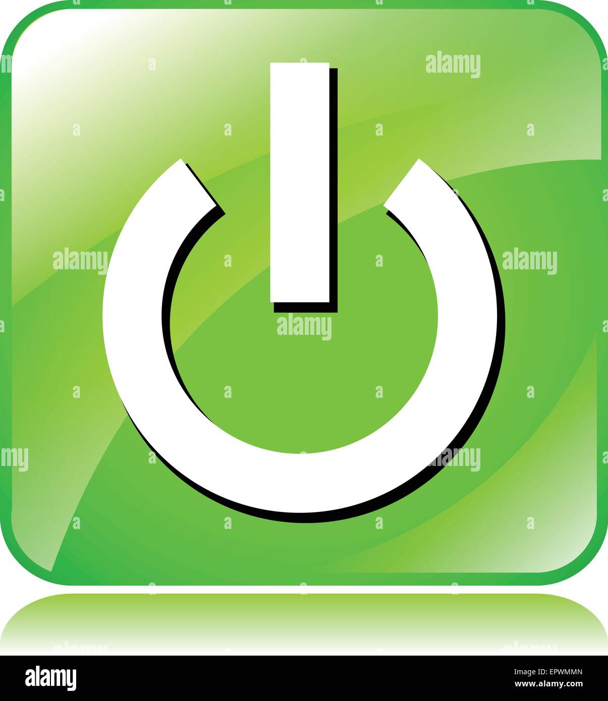 Illustration de l'icône de l'énergie verte sur fond blanc Illustration de Vecteur