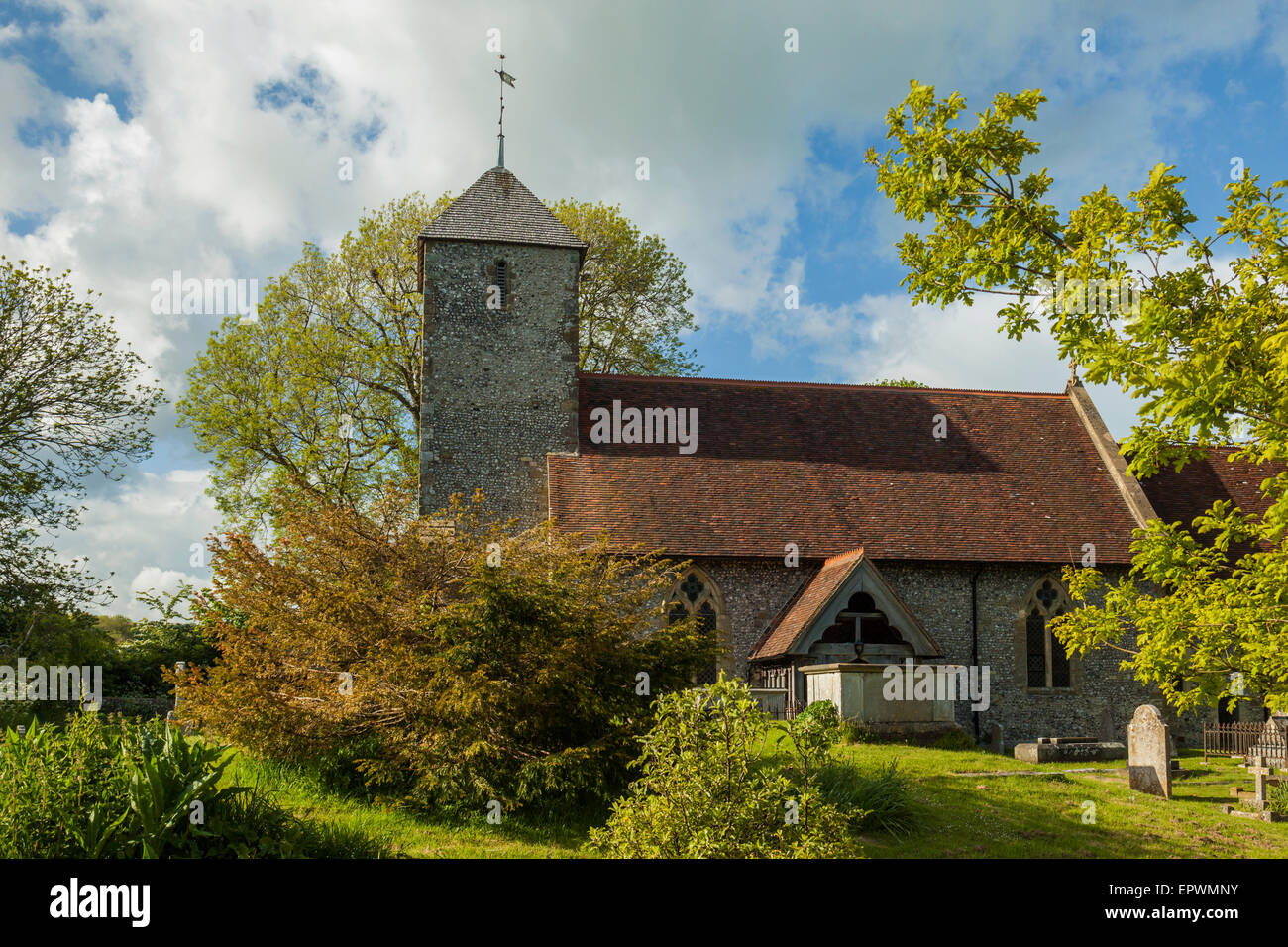 Après-midi de printemps à Kingston near Lewes, Angleterre. Banque D'Images