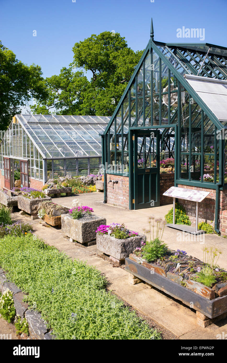 RHS Wisley Gardens Maison Alpine en pleine floraison. Surrey, UK Banque D'Images