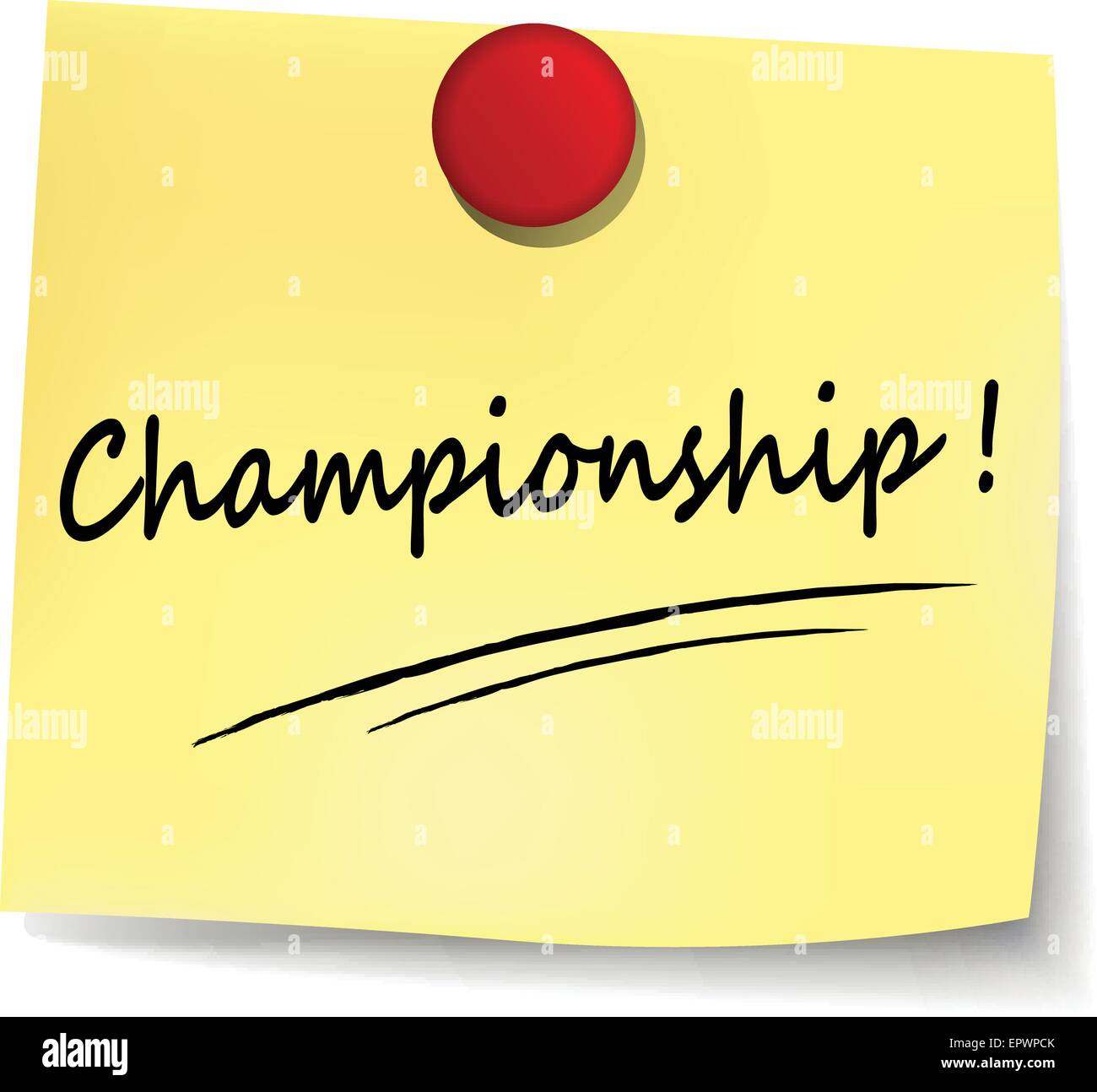 Illustration de l'championship note sur fond blanc Illustration de Vecteur