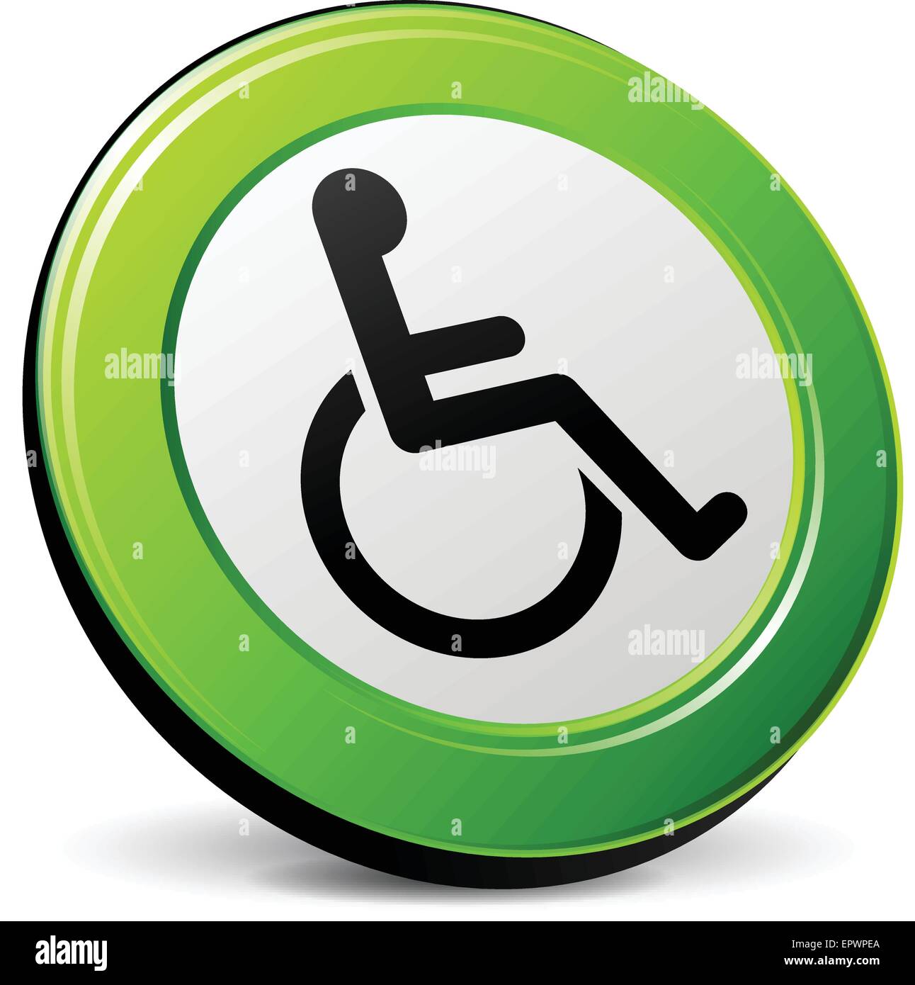 Illustration de l'icône 3d fauteuil roulant sur fond blanc Illustration de Vecteur