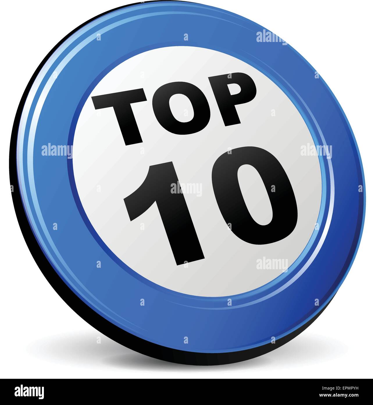 Illustration du top dix blue design icône 3d Illustration de Vecteur