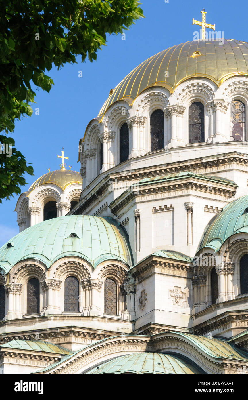 La cathédrale Alexandre Nevski, à Sofia, la Bulgarie a été conçu par Alexander Pomerantsev et achevé en 1924 Banque D'Images