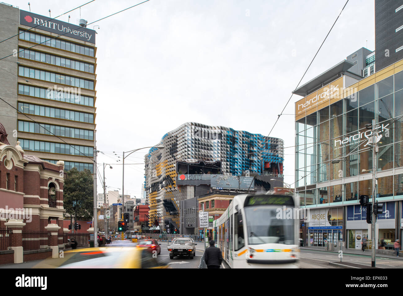 Façade de la rue Swanston Academic building, RMIT, Melbourne, Australie Banque D'Images