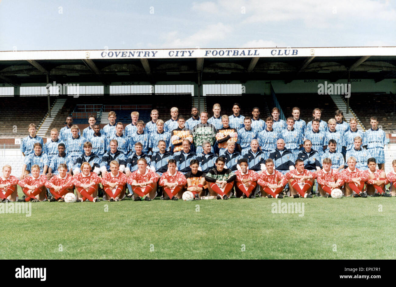 Coventry City FC, photo-call, 10 août 1992. Highfield Road. Saison 1992 / 1993. Banque D'Images