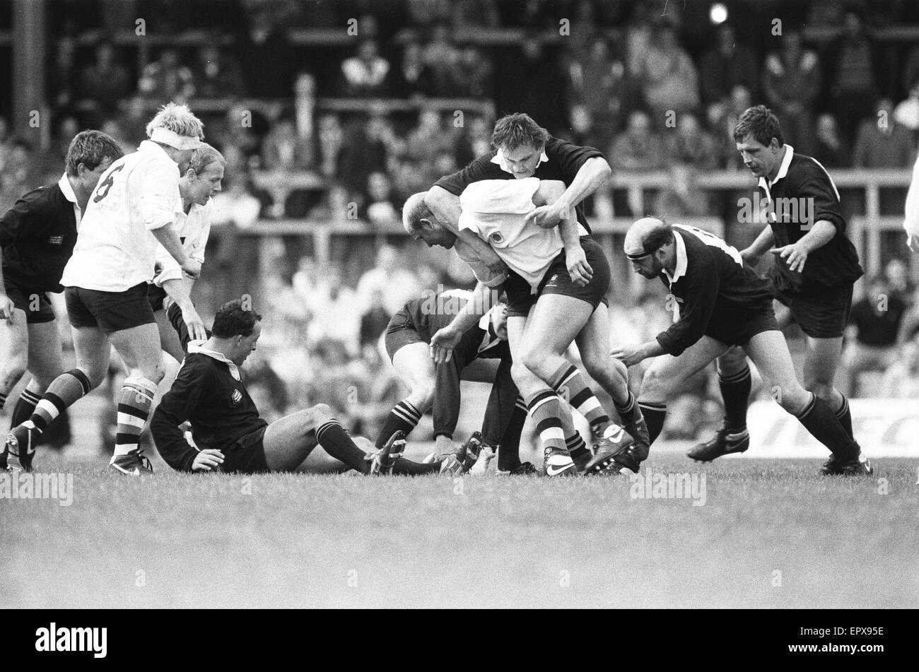 London Wasps v baignoire, John Player Special Cup Final, match à Twickenham, samedi 2 mai 1987. Score final : 12-19 London Wasps Bath. Banque D'Images