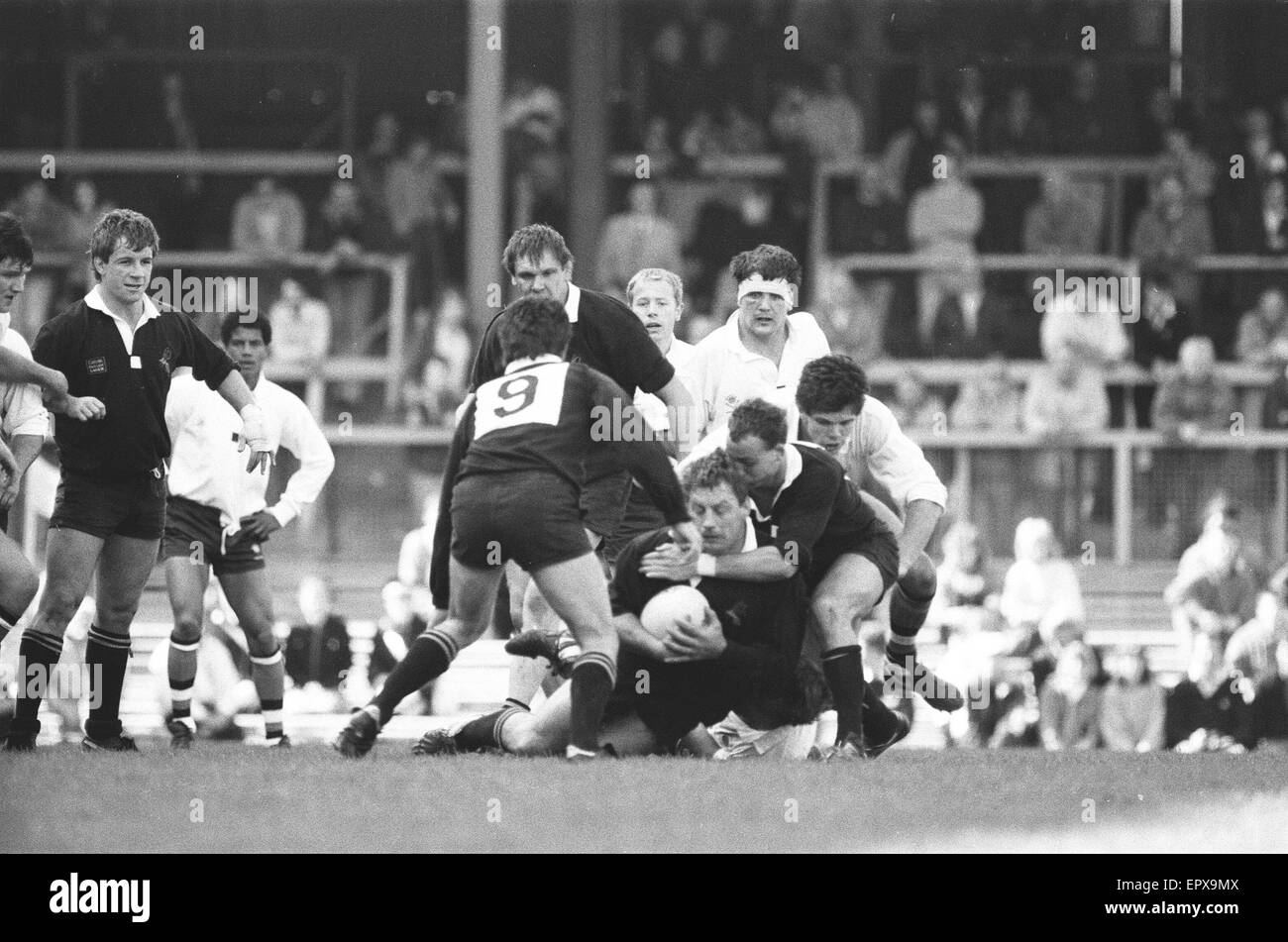 London Wasps v baignoire, John Player Special Cup Final, match à Twickenham, samedi 2 mai 1987. Score final : 12-19 London Wasps Bath. Banque D'Images