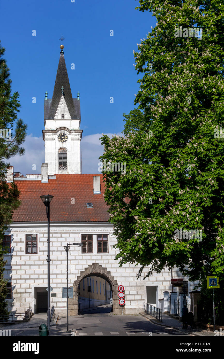 La vieille ville historique de Trebon, République Tchèque Banque D'Images