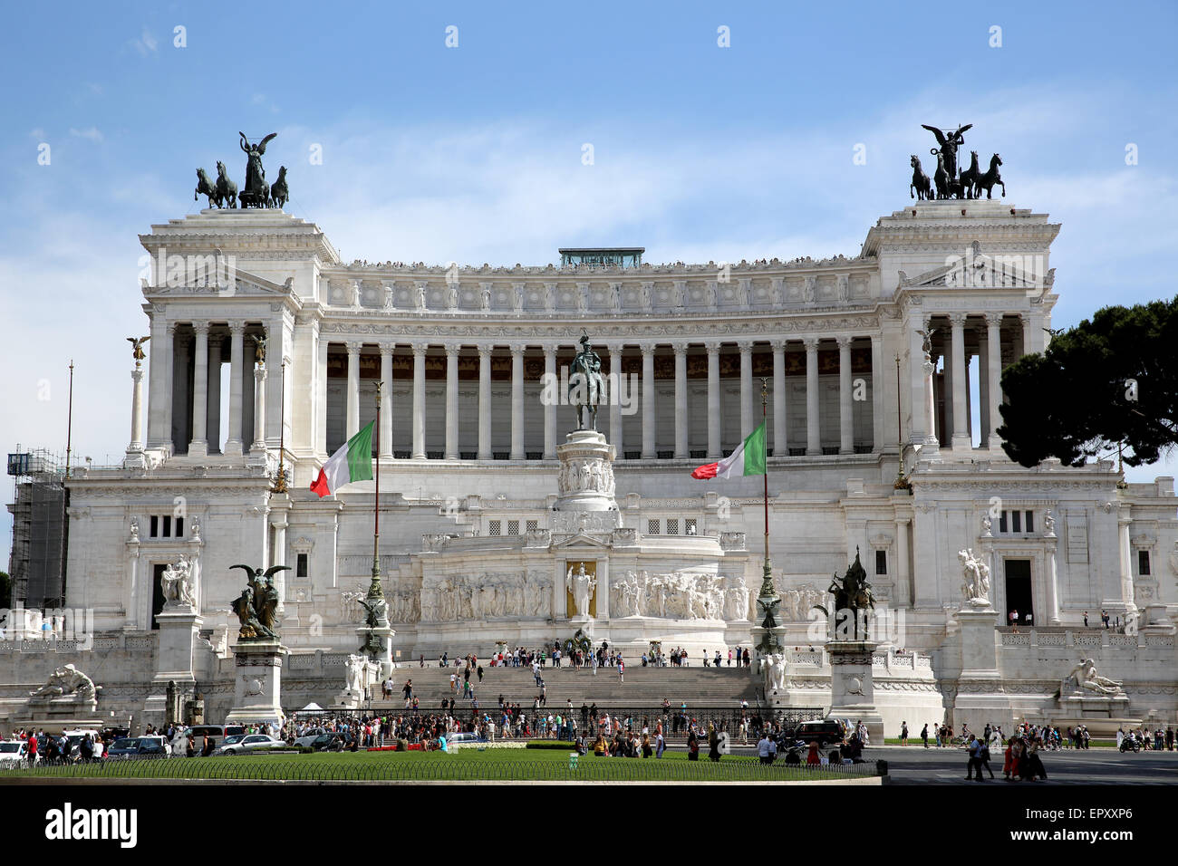 Le monument Victor Emmanuel également connu sous le nom de monument sur la Piazza Venezia à Rome. Banque D'Images