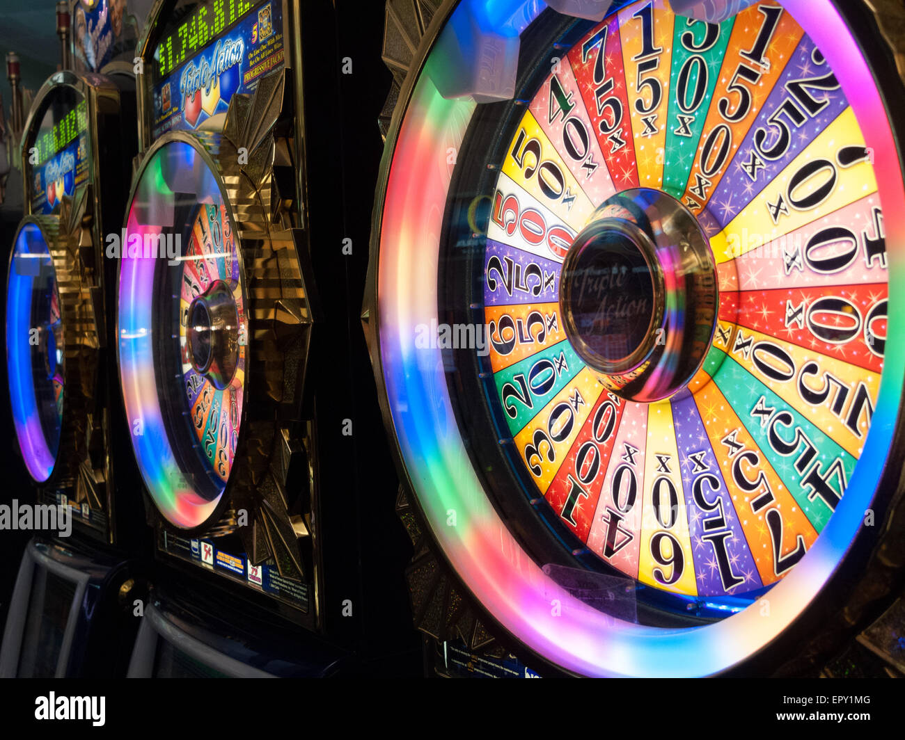 La roue de la fortune à un casino, Las Vegas, Nevada, USA Banque D'Images
