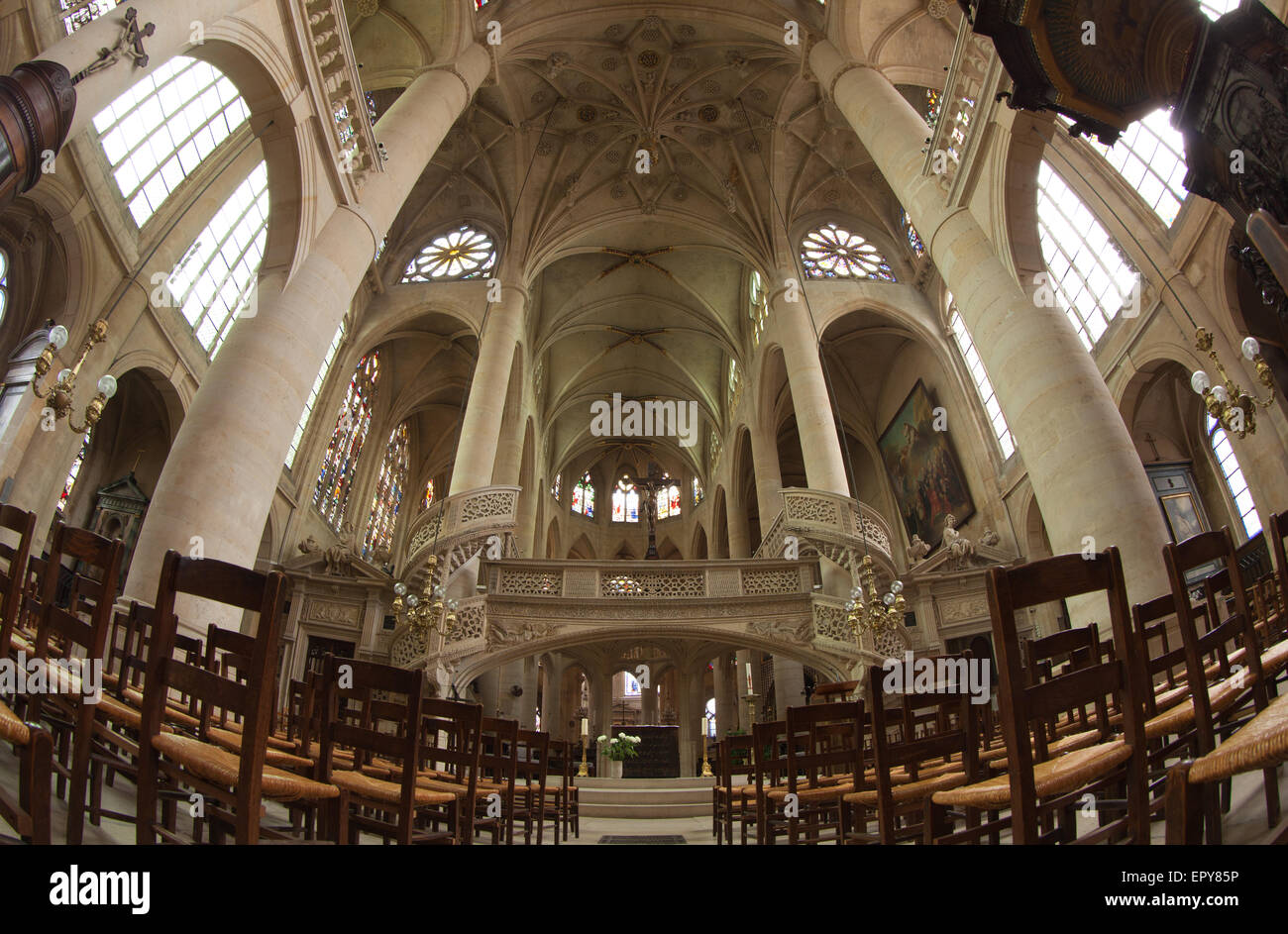 L'église de Saint-Etienne du Mont, Paris, France. Banque D'Images