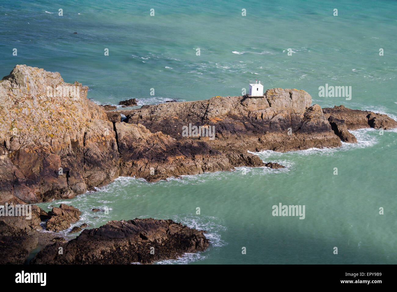 Avis de Jerbourg Point sur Guernsey Channel Islands Banque D'Images