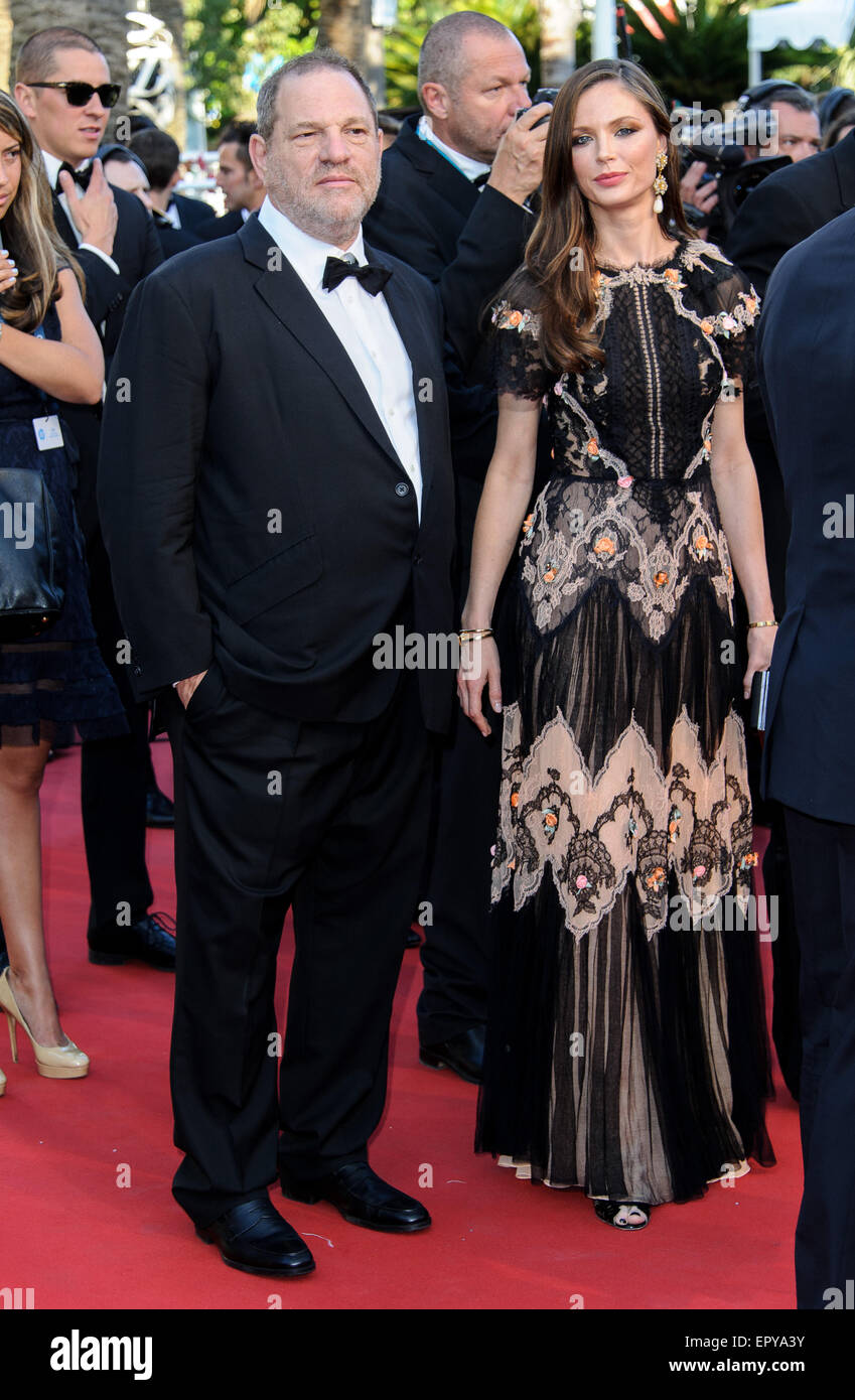 Cannes, France. 22 mai, 2015. Harvey Weinstein et Georgina Chapman au tapis rouge pour des arrivées / Le Petit Prince Le Petit Prince' 68e Festival du Film de Cannes 2015 Palais du Festival, Cannes, France Crédit : James McCauley/Alamy Live News Banque D'Images