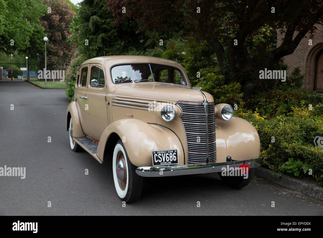 Véhicule militaire Société Presevation Invicta (IMP) a fait une visite au club de St George's RAF chapelle en Biggin Hill. Banque D'Images
