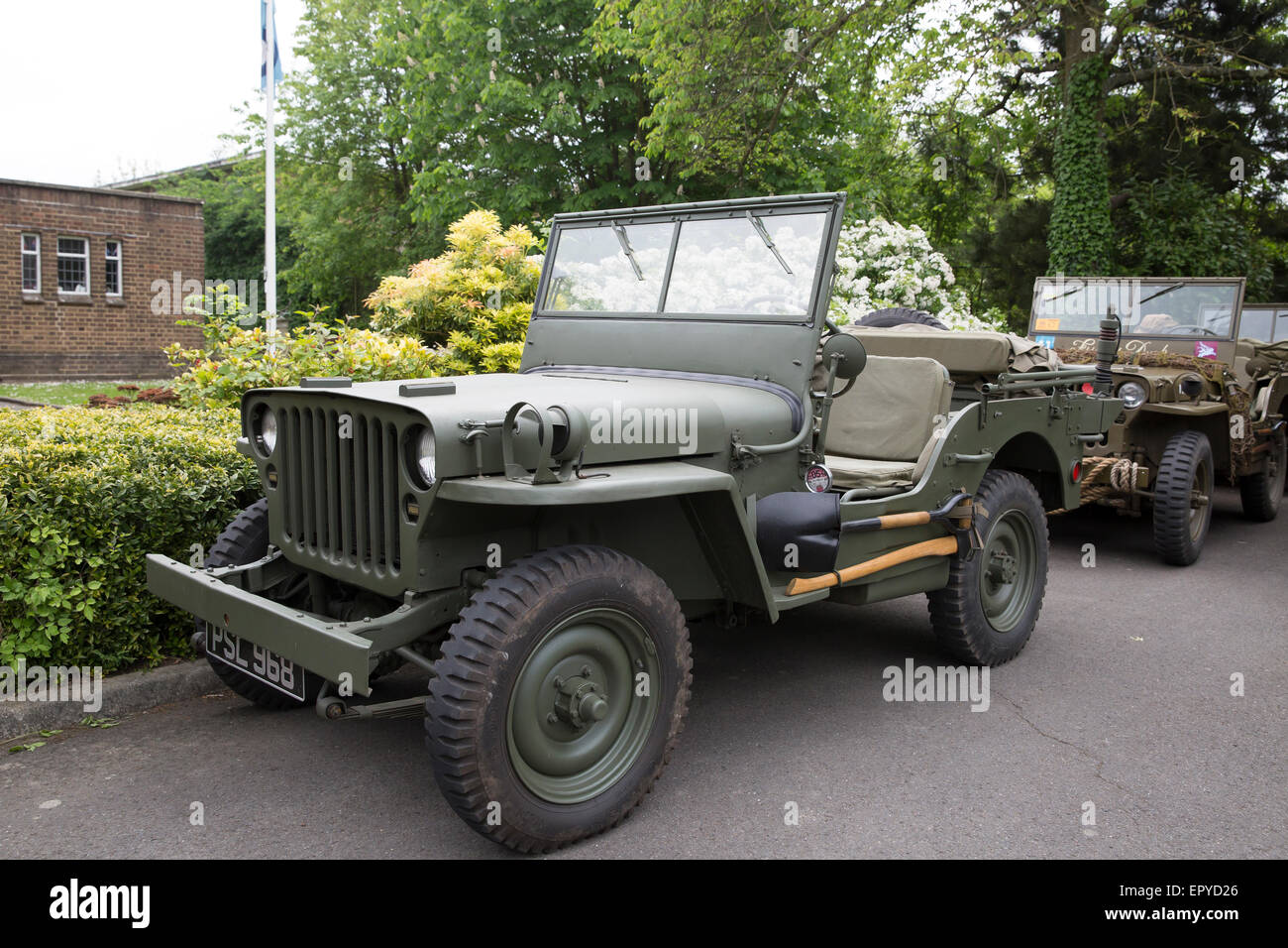 Véhicule militaire Société Presevation Invicta (IMP) a fait une visite au club de St George's RAF chapelle en Biggin Hill. Banque D'Images