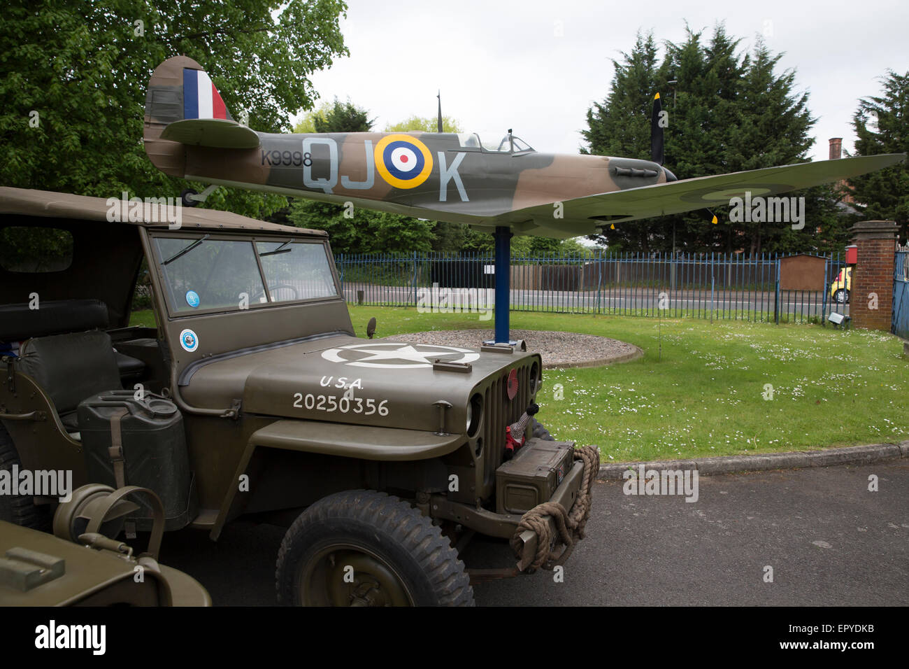 Véhicule militaire Société Presevation Invicta (IMP) a fait une visite au club de St George's RAF chapelle en Biggin Hill. Banque D'Images