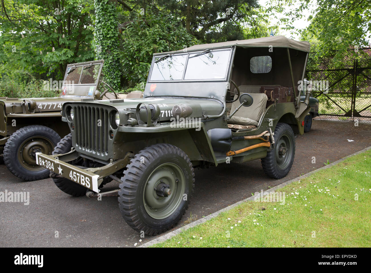 Véhicule militaire Société Presevation Invicta (IMP) a fait une visite au club de St George's RAF chapelle en Biggin Hill. Banque D'Images