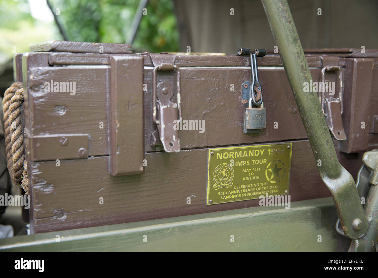 Véhicule militaire Société Presevation Invicta (IMP) a fait une visite au club de St George's RAF chapelle en Biggin Hill Banque D'Images