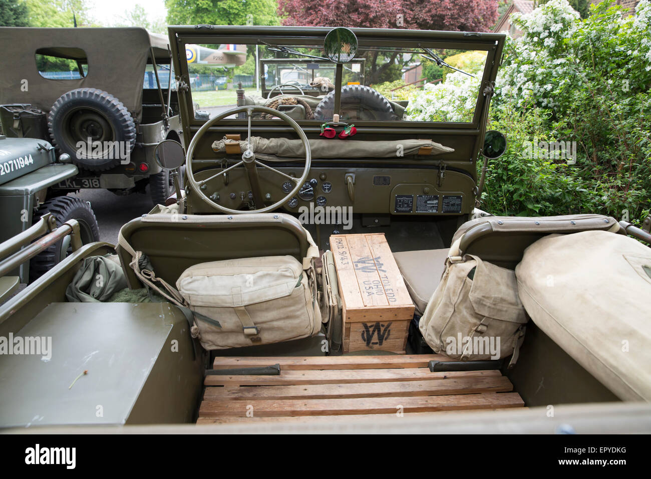 Véhicule militaire Société Presevation Invicta (IMP) a fait une visite au club de St George's RAF chapelle en Biggin Hill. Banque D'Images
