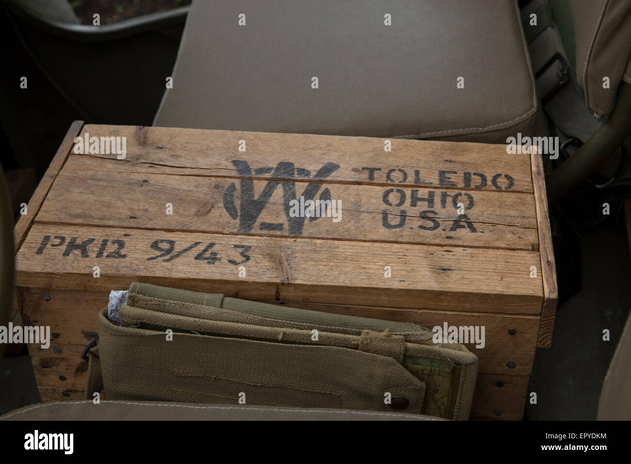 Véhicule militaire Société Presevation Invicta (IMP) a fait une visite au club de St George's RAF chapelle en Biggin Hill. Banque D'Images