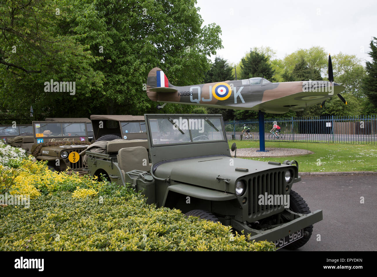 Véhicule militaire Société Presevation Invicta (IMP) a fait une visite au club de St George's RAF chapelle en Biggin Hill. Banque D'Images