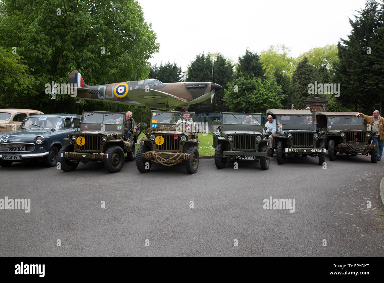 Véhicule militaire Société Presevation Invicta (IMP) a fait une visite au club de St George's RAF chapelle en Biggin Hill. Banque D'Images