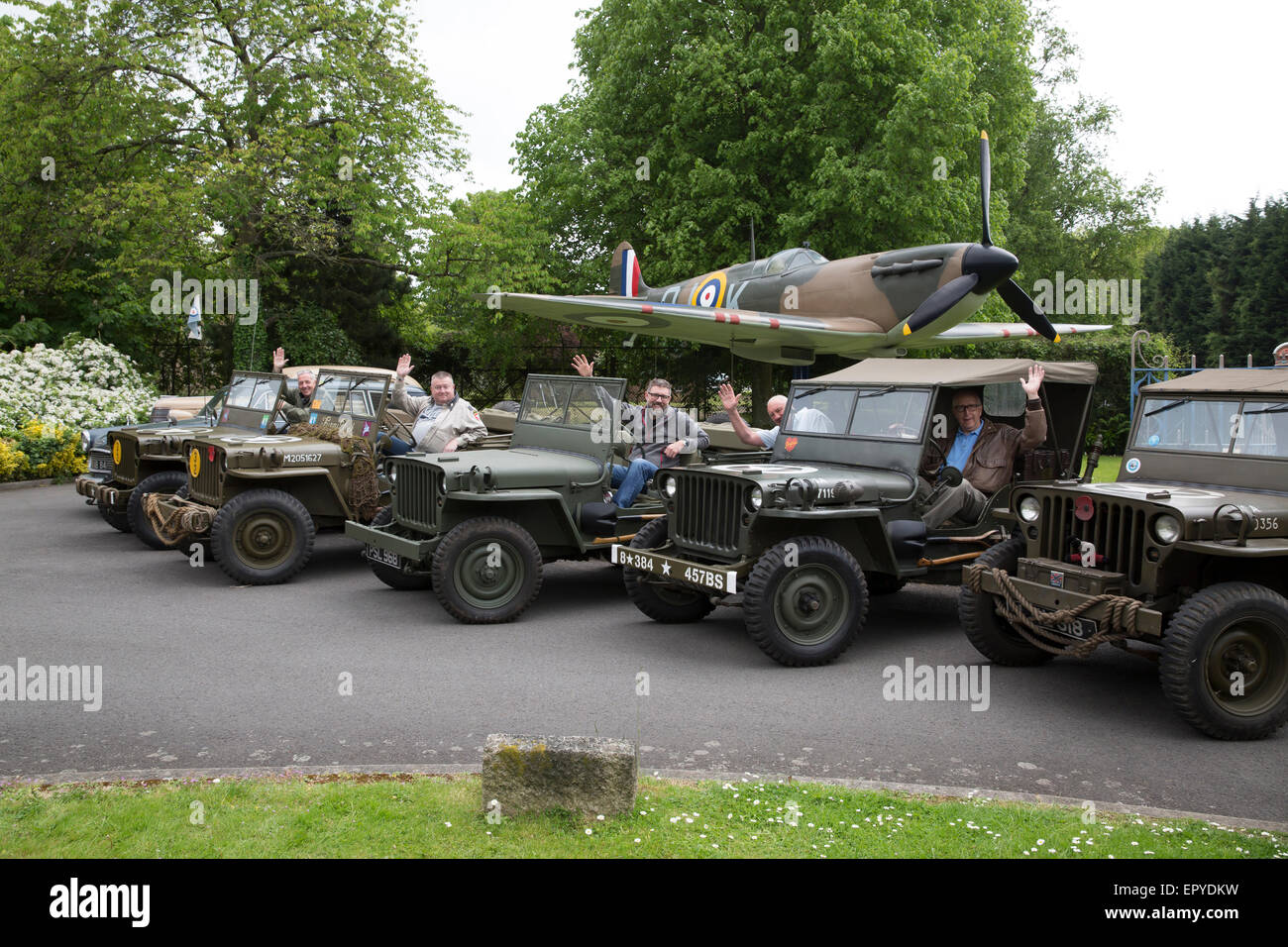 Véhicule militaire Société Presevation Invicta (IMP) a fait une visite au club de St George's RAF chapelle en Biggin Hill. Banque D'Images
