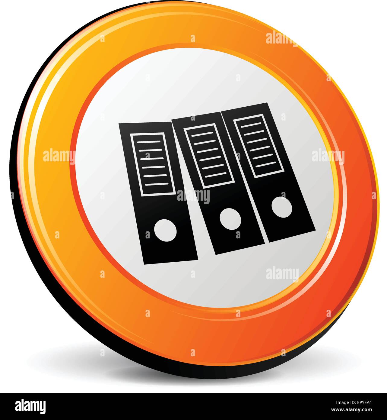 Illustration de binder la conception 3d icône orange Illustration de Vecteur