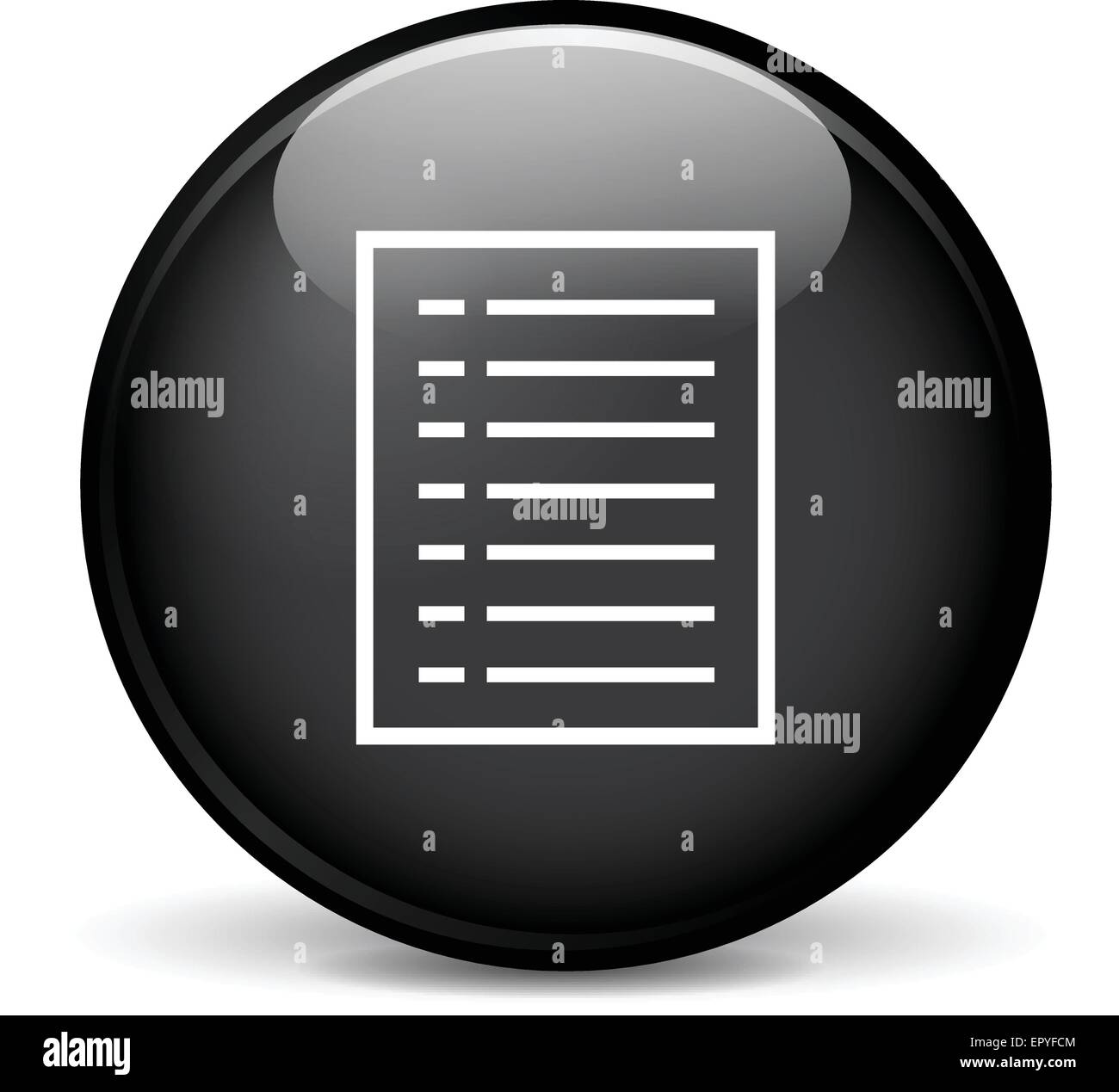 Illustration du document de conception moderne icône sphère noire Illustration de Vecteur