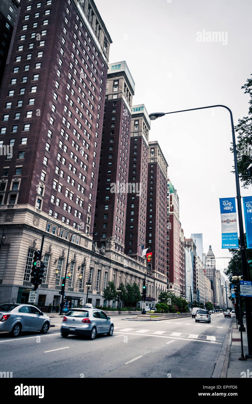 Michigan Avenue à Chicago Banque D'Images