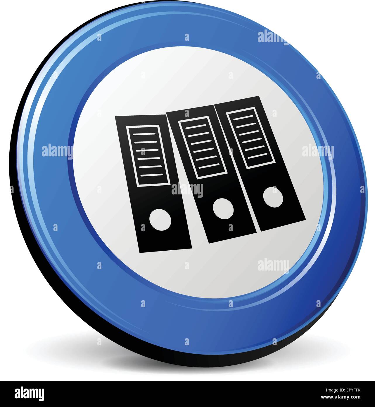 Illustration de binder bleu 3d'icône du design Illustration de Vecteur