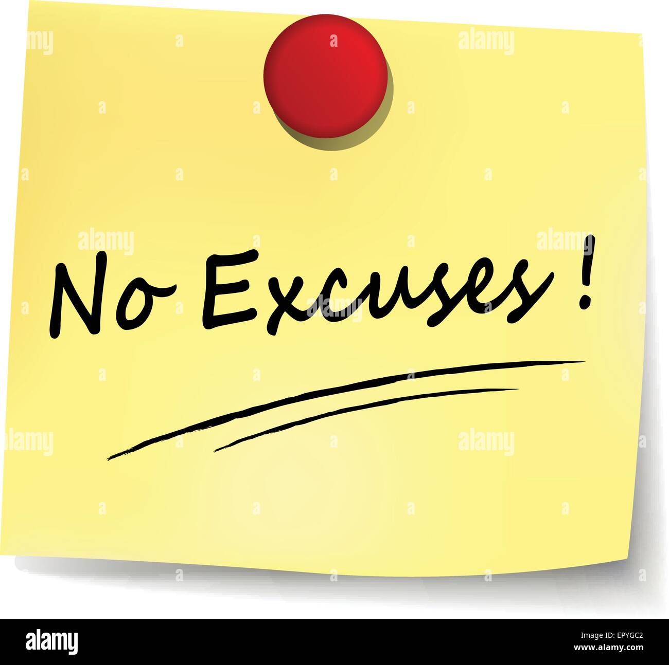 Illustration d'excuses concept note jaune sign Illustration de Vecteur