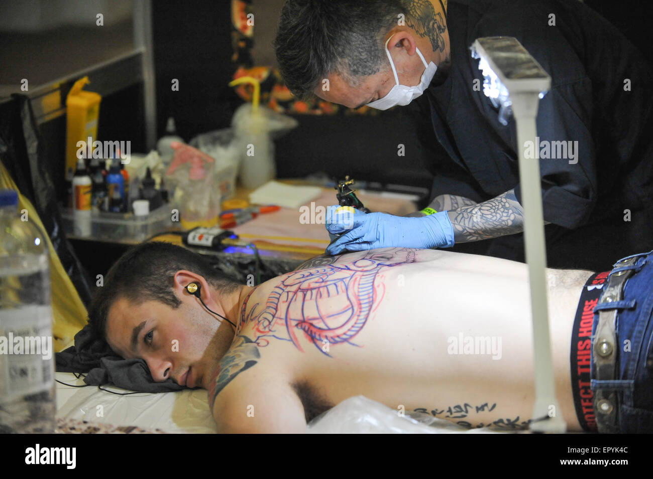 Great British Tattoo show Alexandra Palace 2015 Banque D'Images