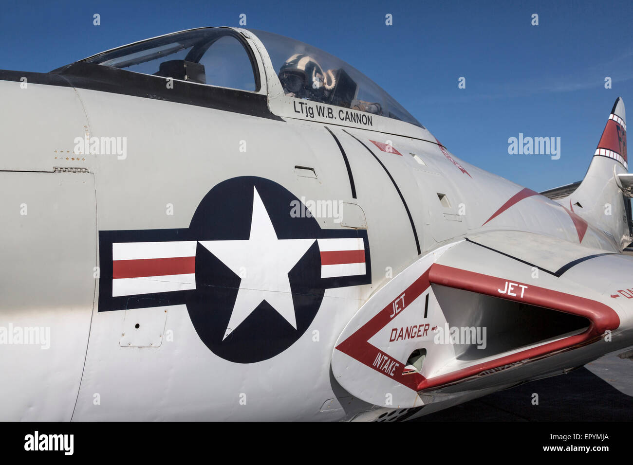 Grumman F9 Cougar de l'USN Banque D'Images