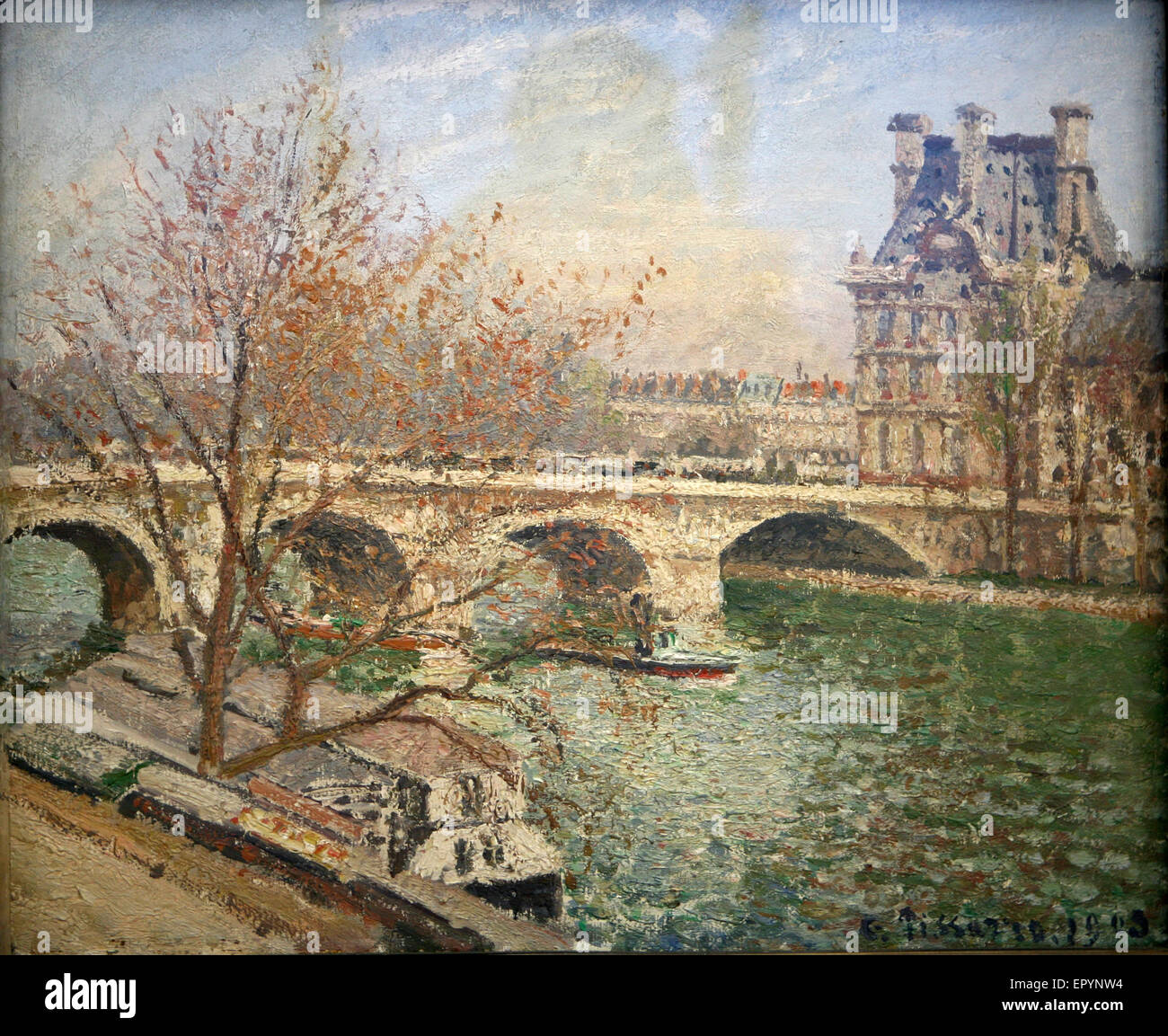 Camille Pissarro le pont royal et le pavillon de flore 1903 Banque D'Images