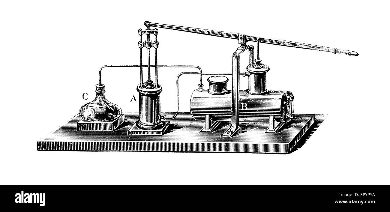 Edmond carre' (22 janvier 1833 - 7 mai 1894) a élaboré le premier réfrigérateur absorption, à l'aide d'eau et d'acide sulfurique Banque D'Images