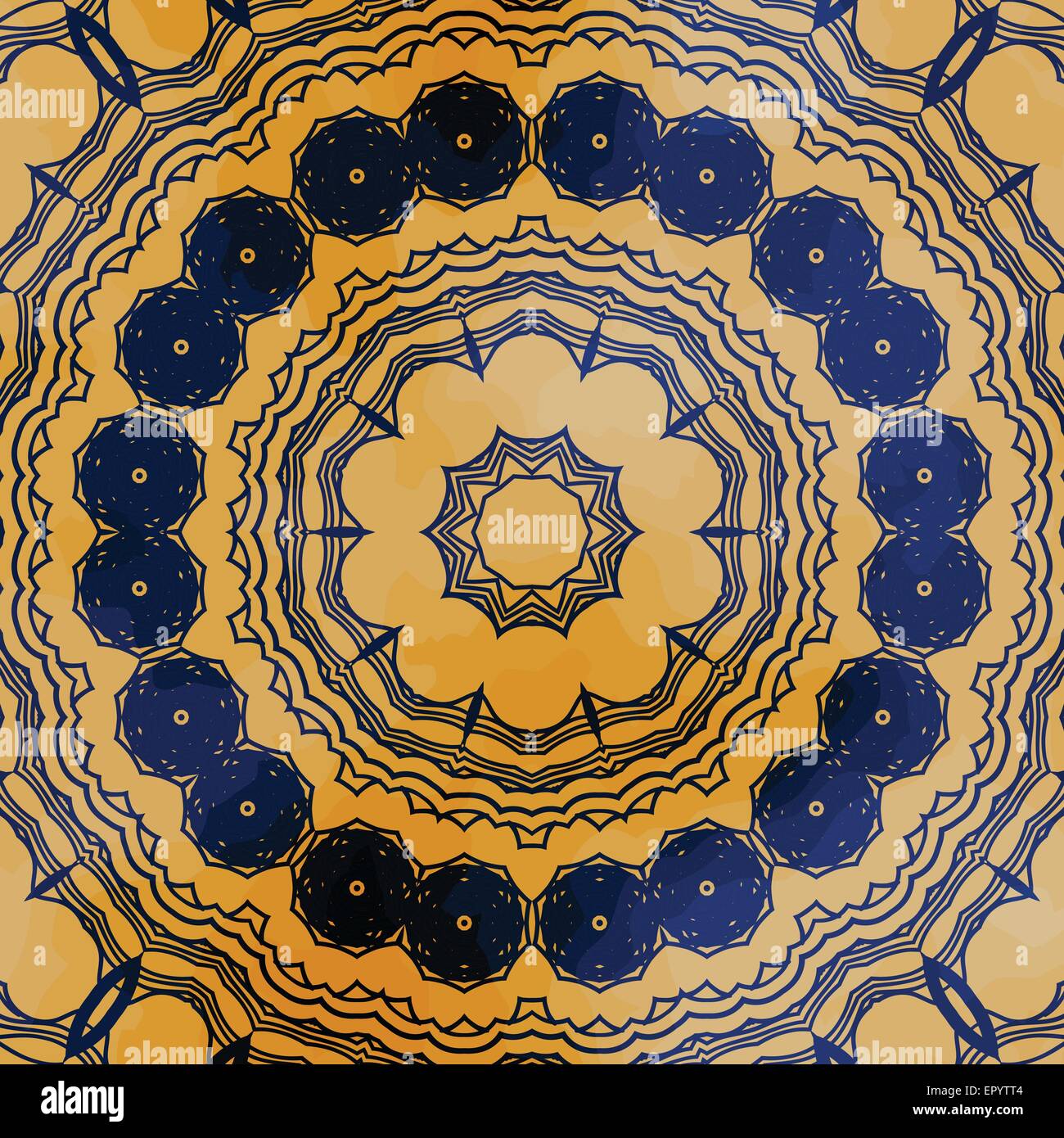 Mandala conception sans couture, motif carré Illustration de Vecteur