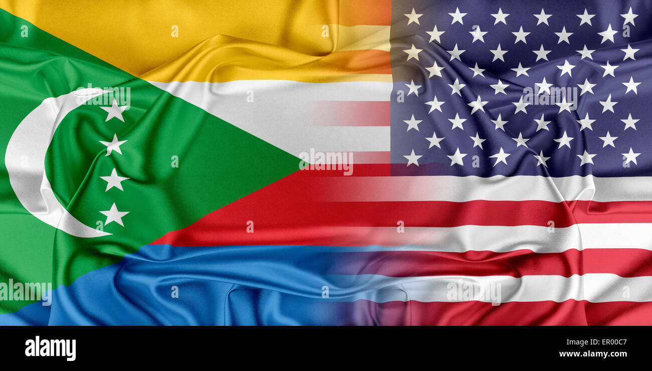 USA et Comores Banque D'Images