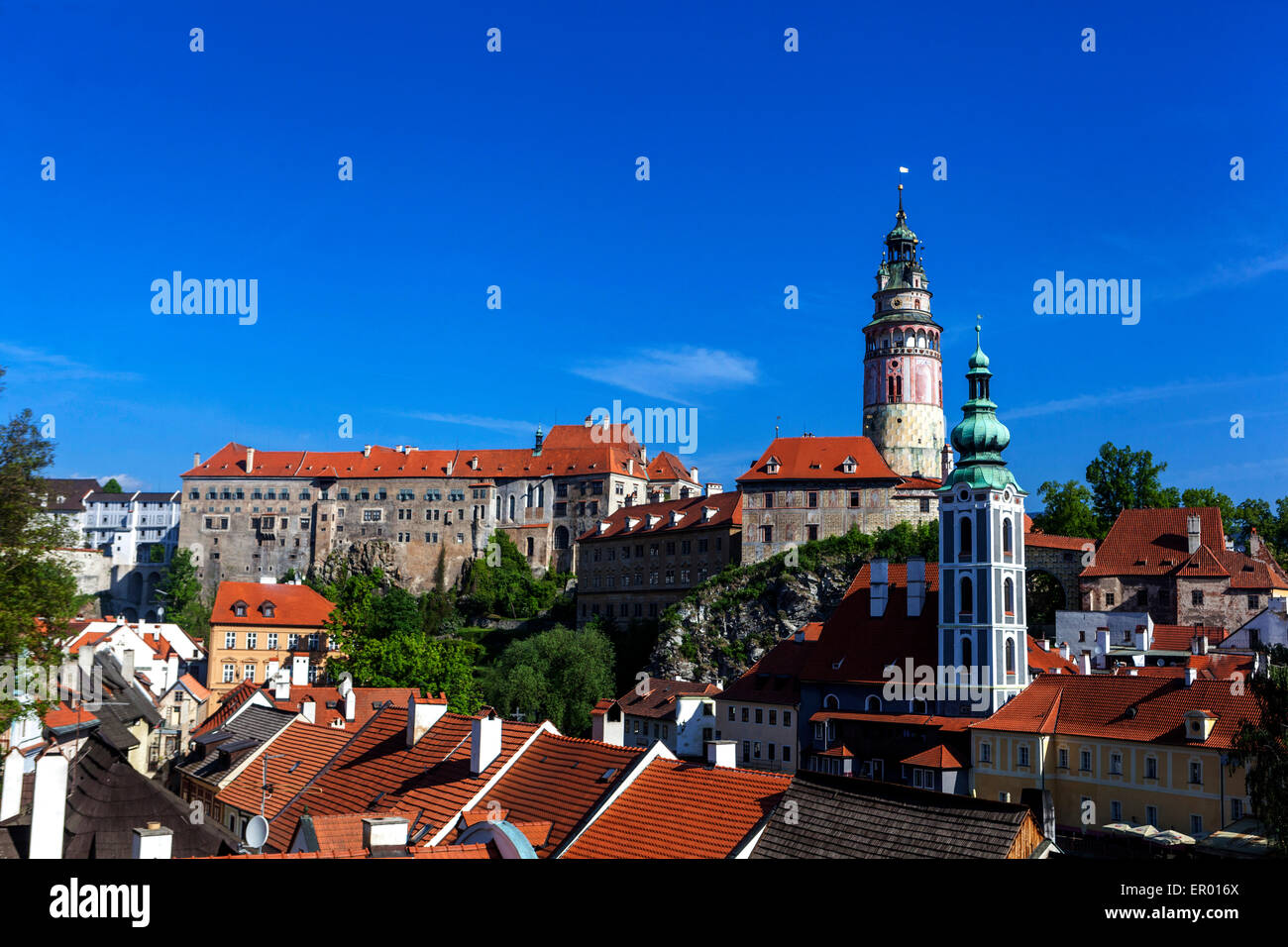 Cesky Krumlov, l'UNESCO heritage site mondial, ville médiévale, République Tchèque Banque D'Images