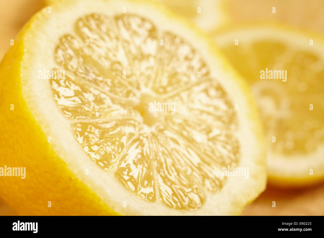 citron moitié Banque D'Images