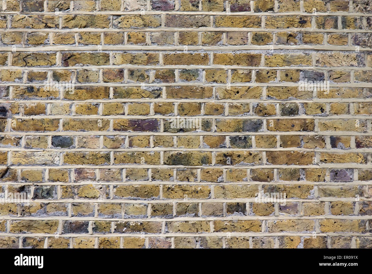 Mur de briques - jaune Banque D'Images