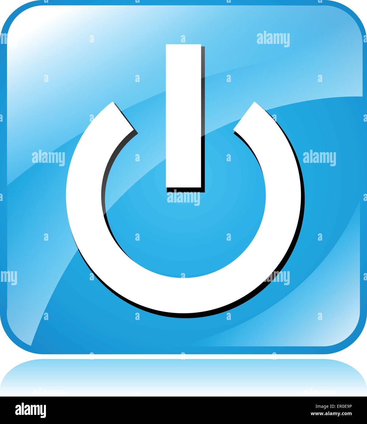 Illustration de blue square d'icône du design pour le pouvoir Illustration de Vecteur