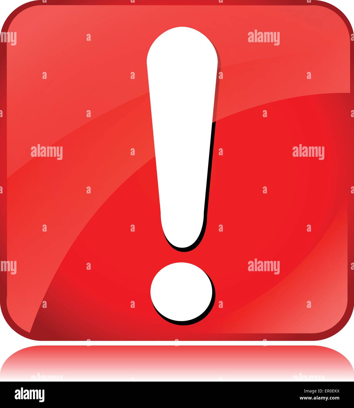 Illustration de la place rouge d'icône du design de la mise en garde Illustration de Vecteur