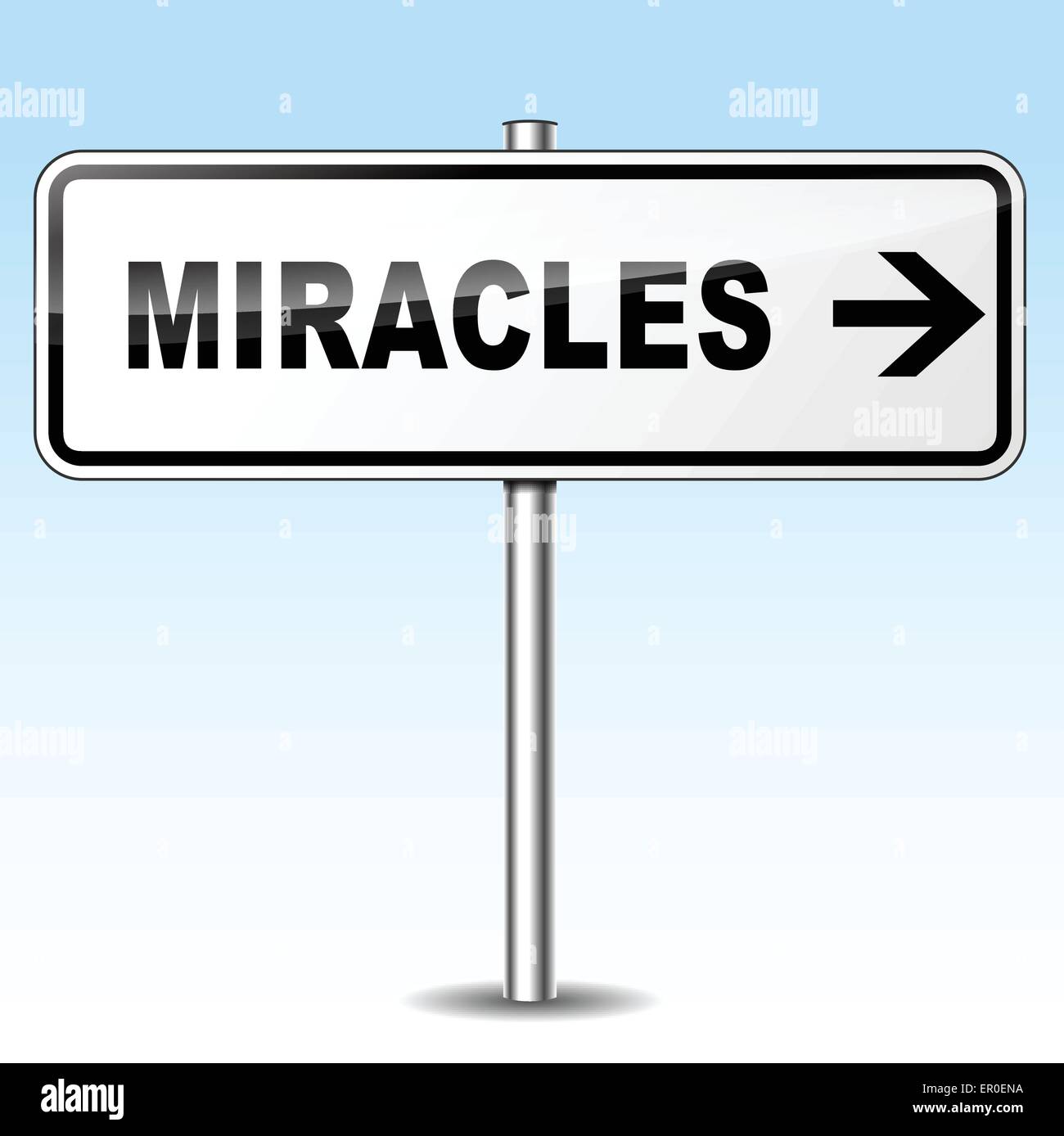 Illustration de miracles signe sur le fond de ciel Illustration de Vecteur