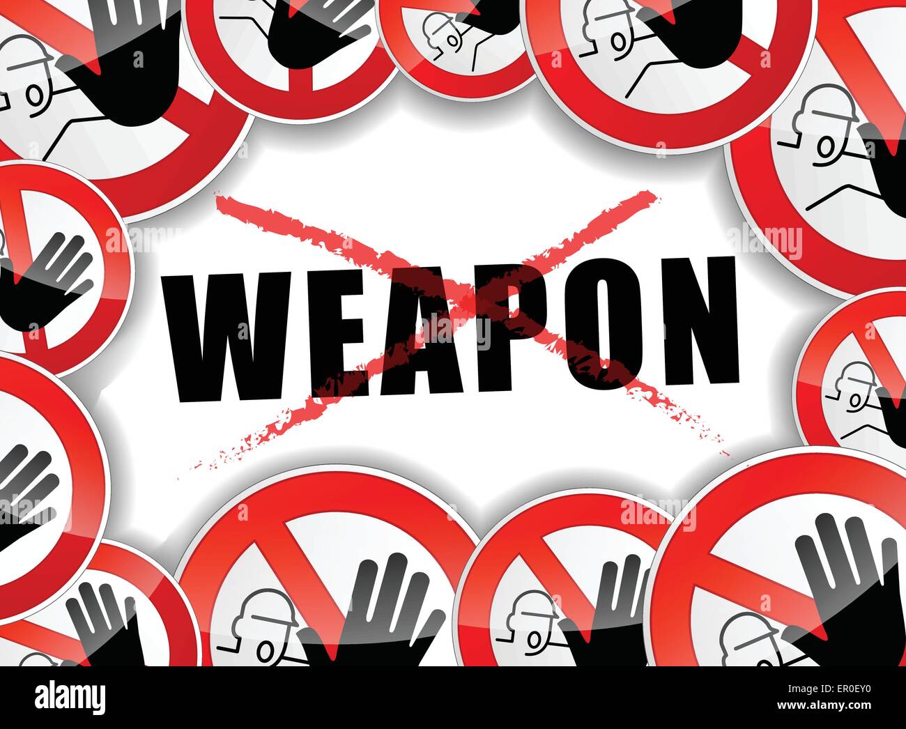 Illustration d'aucune arme symbole abstrait Illustration de Vecteur