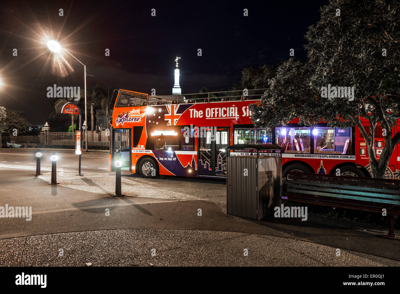 Brisbane Explorer Bus de Nuit Banque D'Images
